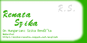 renata szika business card